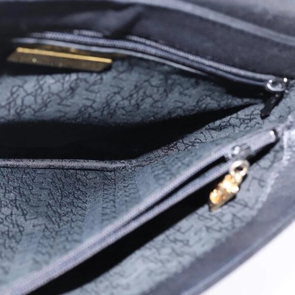 SAINT LAURENT Shoulder Bag Leather Black Gold Auth 148350 - Picture 11 of 16